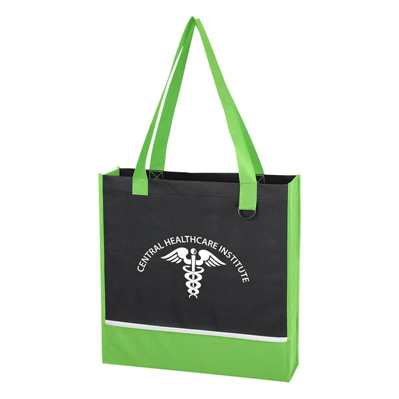 Lime color option for Non Woven Accent Tote Bag