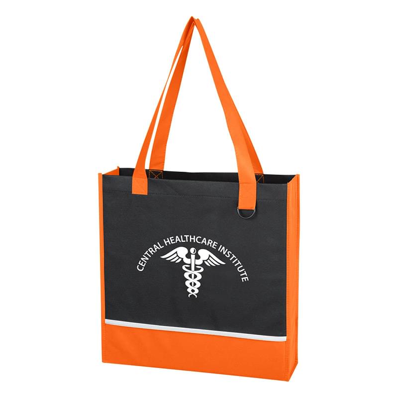 Orange color option for Non Woven Accent Tote Bag