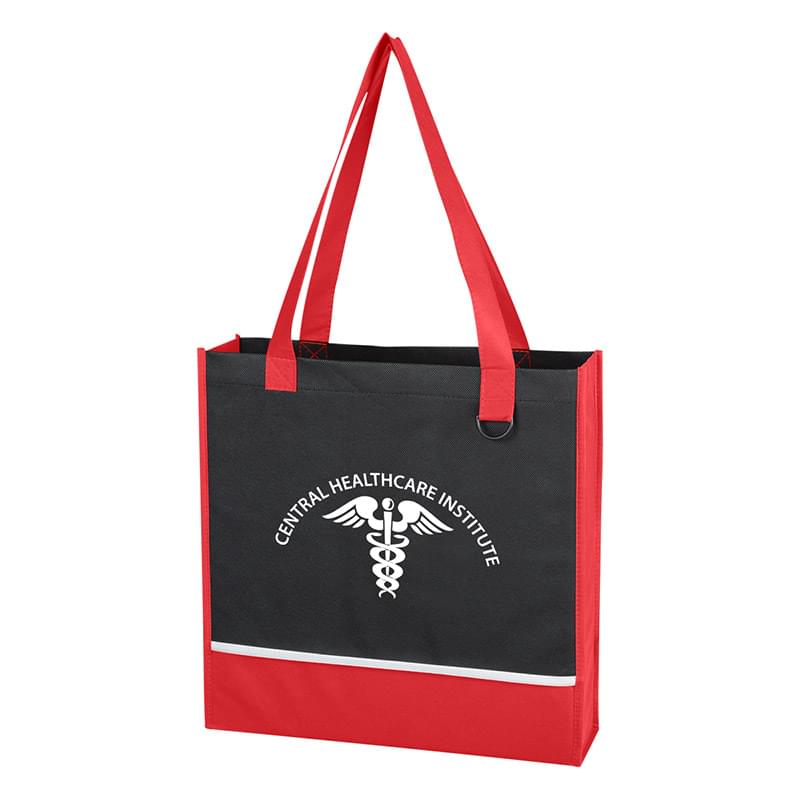 Red color option for Non Woven Accent Tote Bag