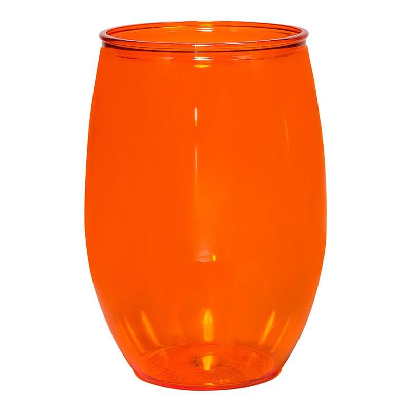 Translucent Orange color option for 16 Oz. Handy Stemless Wine Glass