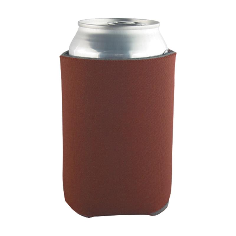 Brown color option for Beverage Insulator Cooler Pocket Can Coolie   3 Side Imprint Included!