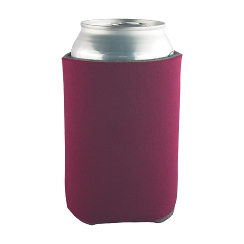 Burgundy Red color option for Beverage Insulator Cooler Pocket Can Coolie   3 Side Imprint Included!