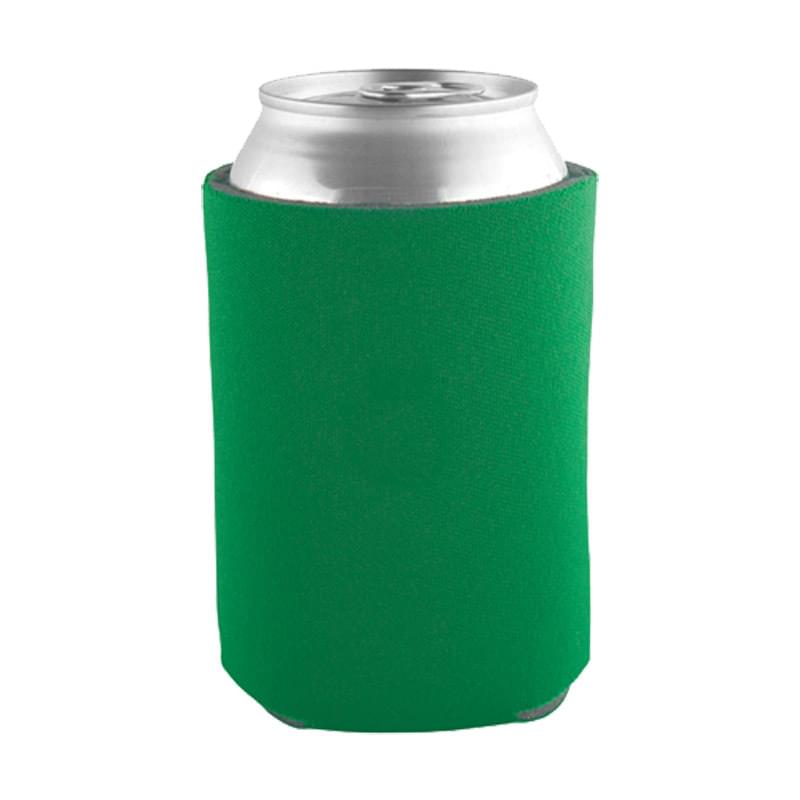 Kelly Green color option for Beverage Insulator Cooler Pocket Can Coolie   3 Side Imprint Included!