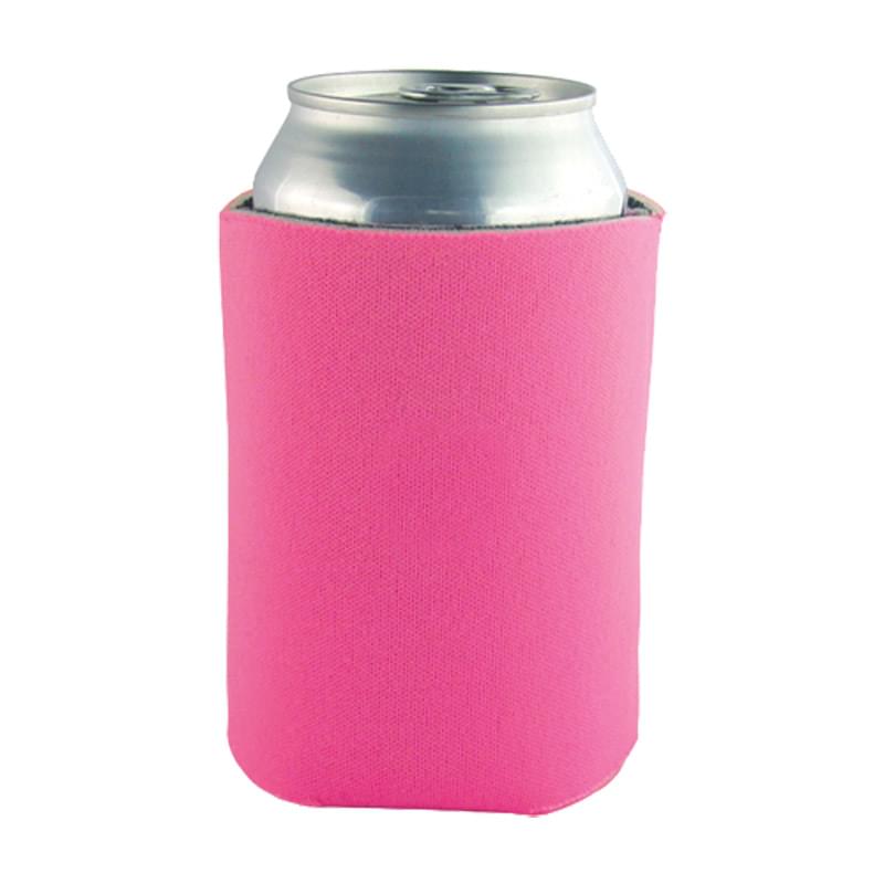 Pink color option for Beverage Insulator Cooler Pocket Can Coolie   3 Side Imprint Included!