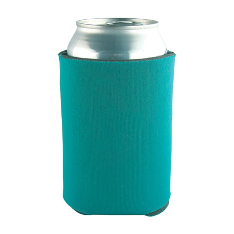 Teal Blue color option for Beverage Insulator Cooler Pocket Can Coolie   3 Side Imprint Included!