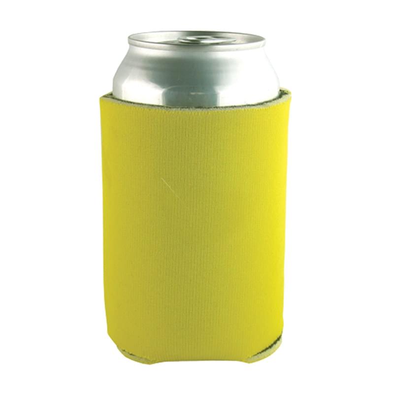 Yellow color option for Beverage Insulator Cooler Pocket Can Coolie   3 Side Imprint Included!