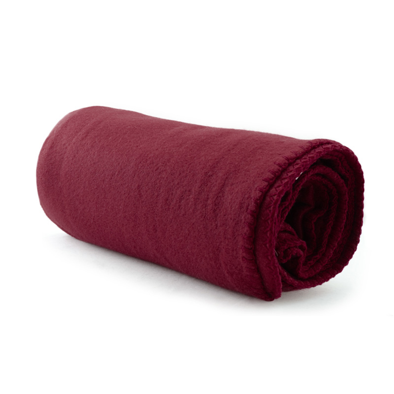 Burgundy color option for Fleece Blankets