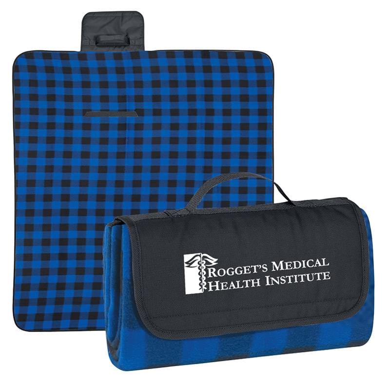 Black/Blue color option for Roll Up Blanket For Travel