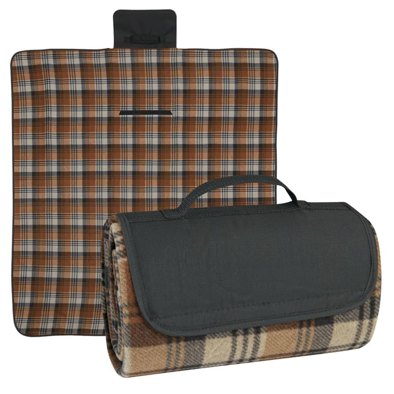 Black/Brown color option for Roll Up Blanket For Travel