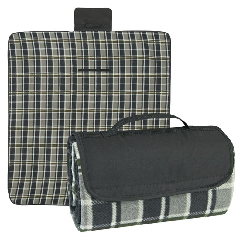 Black/Gray color option for Roll Up Blanket For Travel