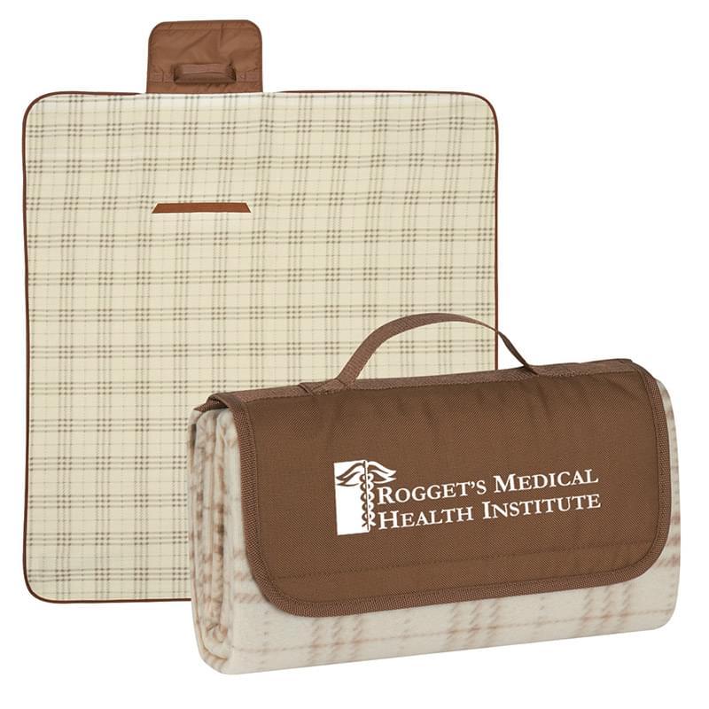 Brown/Beige color option for Roll Up Blanket For Travel
