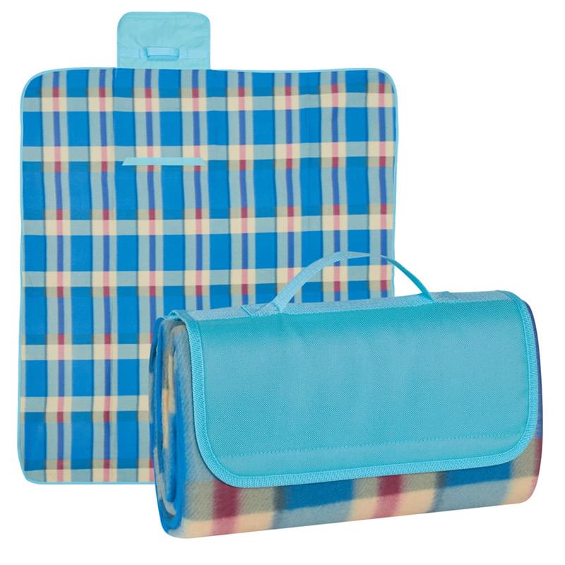 Lt Blue/Blue color option for Roll Up Blanket For Travel