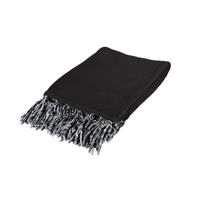 Black color option for Chateau Chenille Fringed Blanket