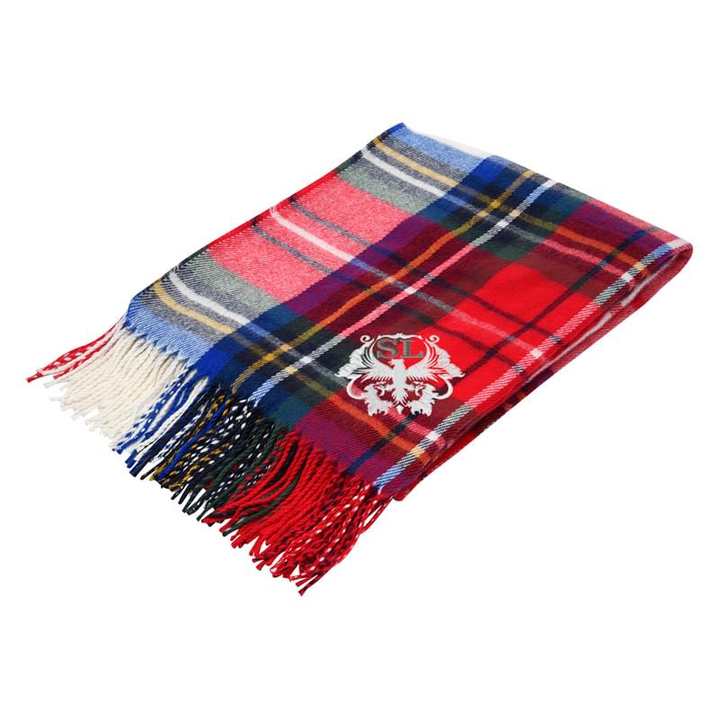 Red/White color option for Fringe Designed Throw Blanket