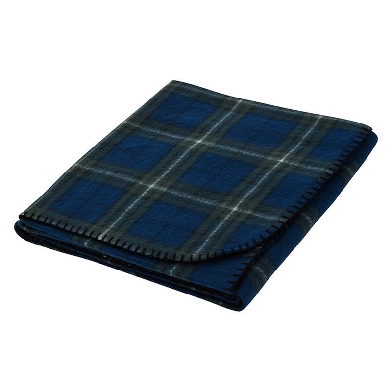 Royal Blue/Green color option for Fraser Fleece Blanket
