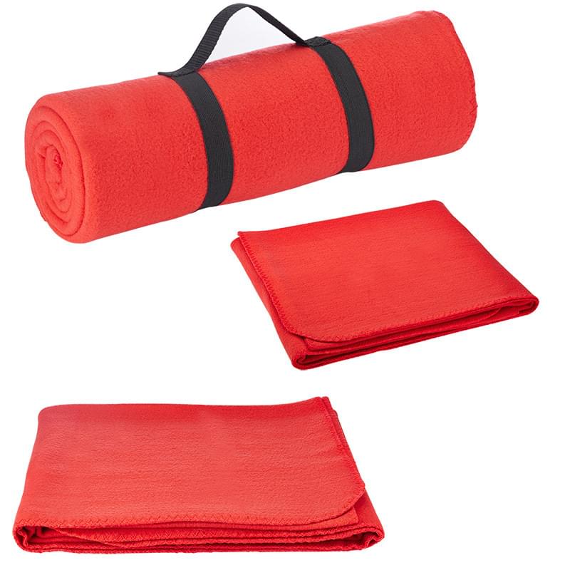 Red color option for Fleece Blanket For The Winter In Tan Color