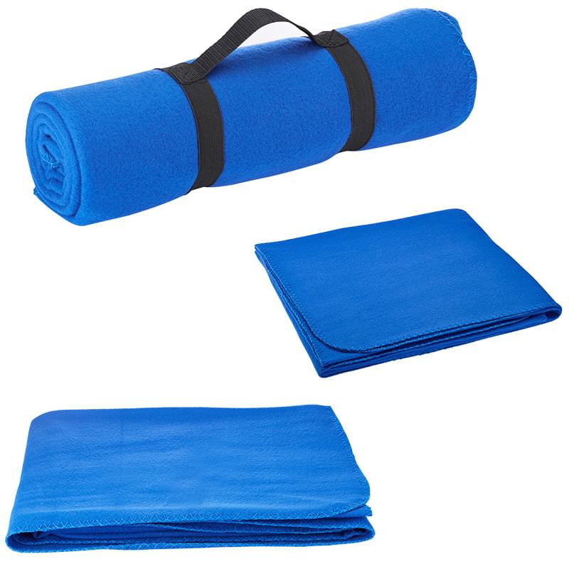 Reflex Blue color option for Fleece Blanket For The Winter In Tan Color