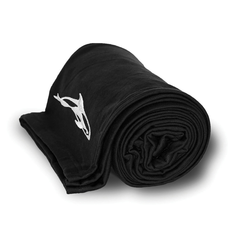 Black color option for Embroidered Jersey Cotton Blankets