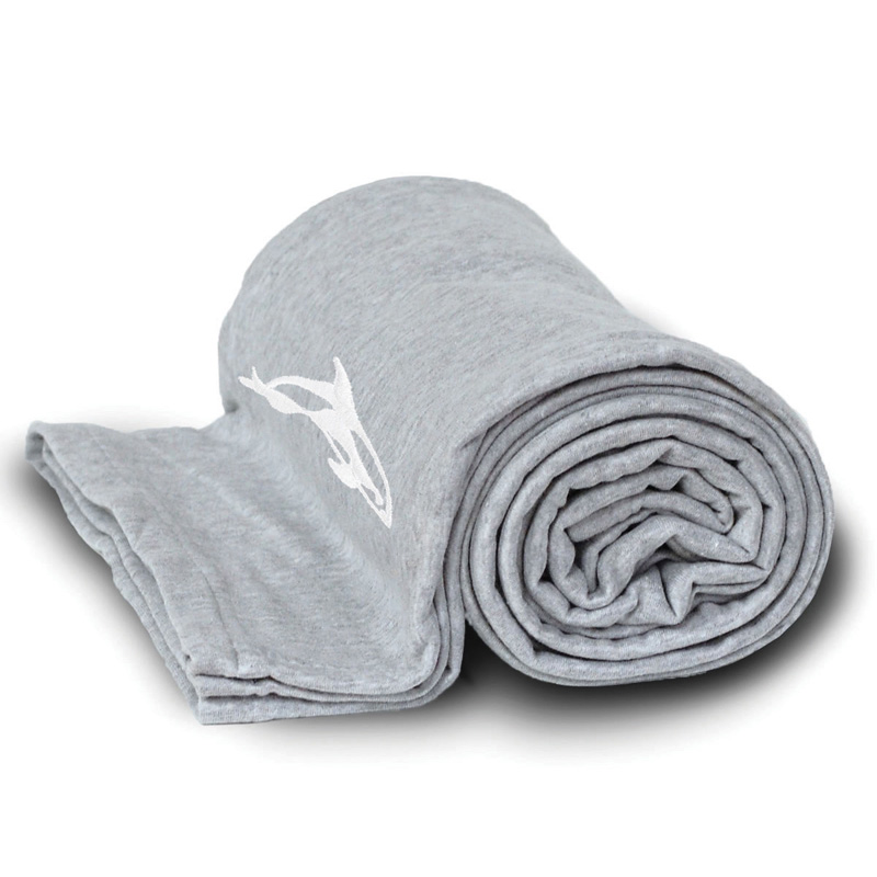 Gray color option for Embroidered Jersey Cotton Blankets