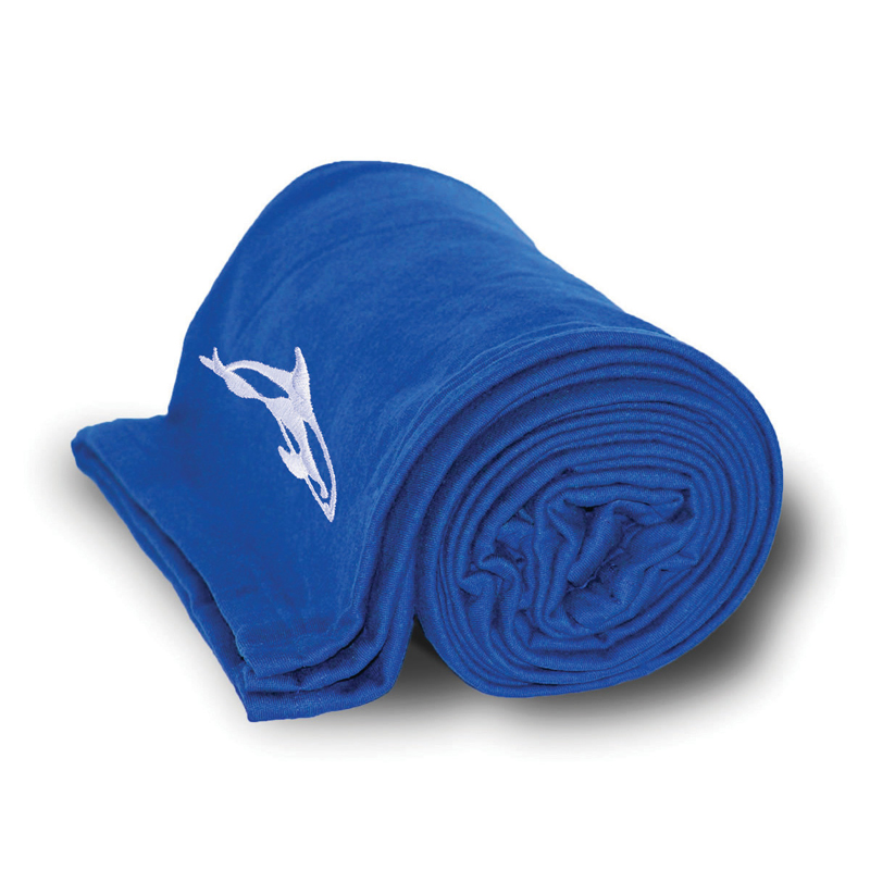 Royal color option for Embroidered Jersey Cotton Blankets
