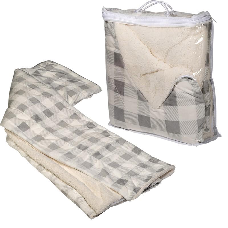 White/Gray Plaid color option for Cozy Two Layered Duvet