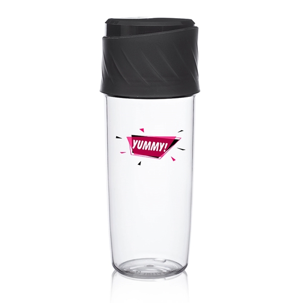 Black color option for 16 Oz. Dual Sip N Snack Tritan Water Bottles