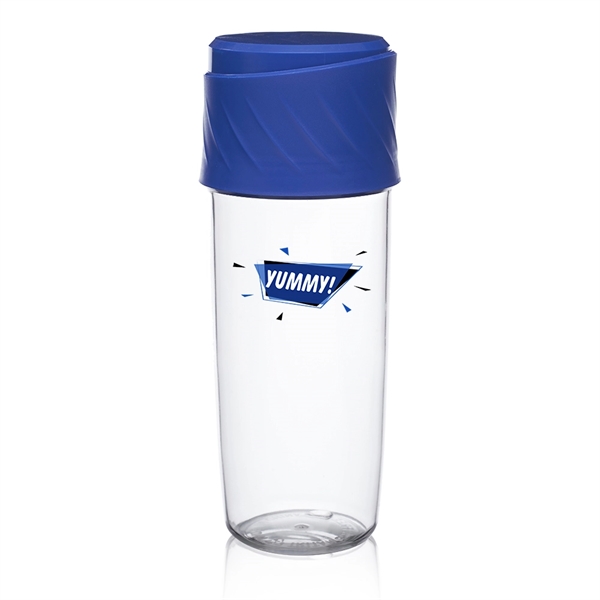 Blue color option for 16 Oz. Dual Sip N Snack Tritan Water Bottles