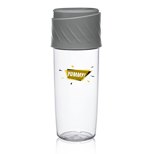 Gray color option for 16 Oz. Dual Sip N Snack Tritan Water Bottles