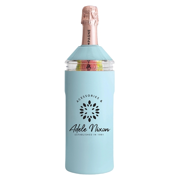 Cool Blue color option for Vinglacé® Wine Bottle Insulator