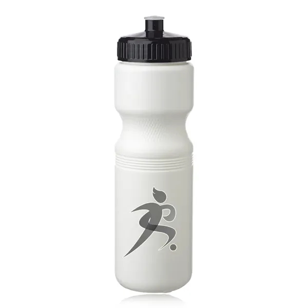 White-Black color option for 28 Oz. Plastic Water Bottles With Push Cap