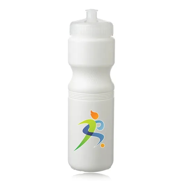 White-Clear color option for 28 Oz. Plastic Water Bottles With Push Cap