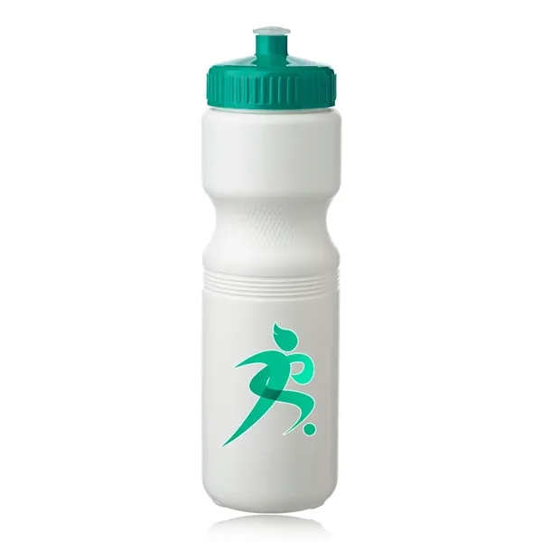 White-Teal color option for 28 Oz. Plastic Water Bottles With Push Cap