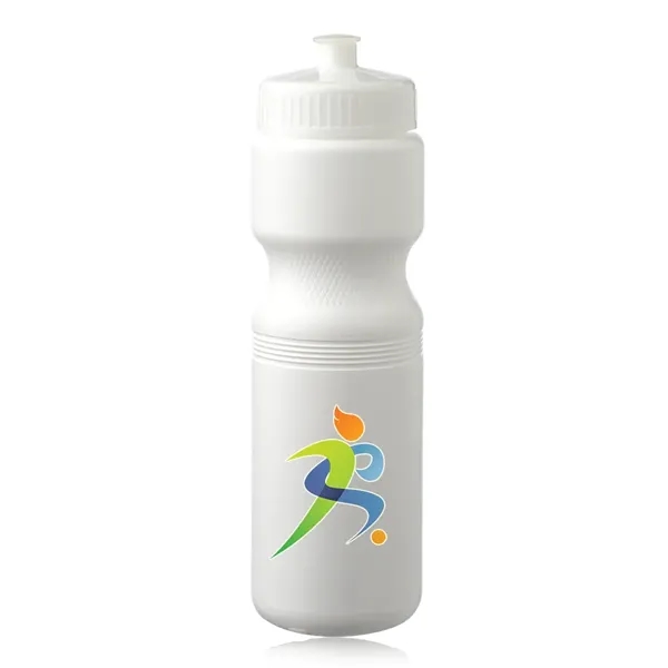White-White color option for 28 Oz. Plastic Water Bottles With Push Cap