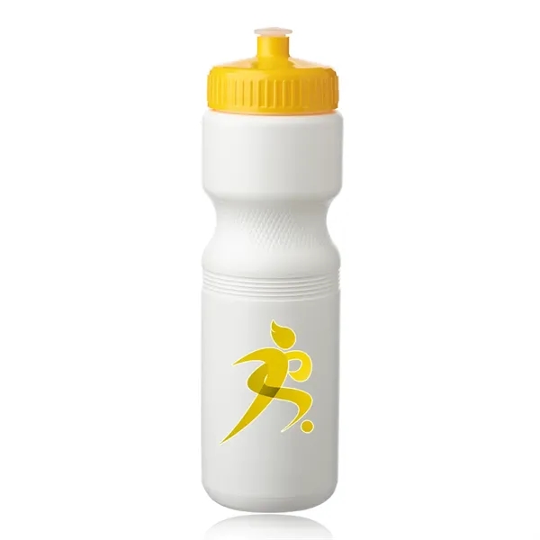 White-Yellow color option for 28 Oz. Plastic Water Bottles With Push Cap
