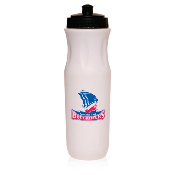 White color option for 26 Oz. Plastic Sports Bottles With Push Top