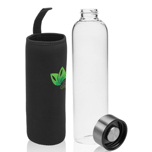 Main photo of 34 Oz. Glass Water Bottles With Carrying Pouch