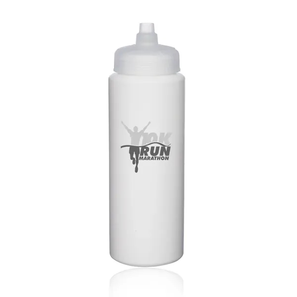 Clear color option for 32 Oz. Hdpe Plastic Water Bottles With Quick Shot Lid