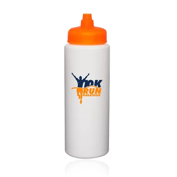 Neon Orange color option for 32 Oz. Hdpe Plastic Water Bottles With Quick Shot Lid