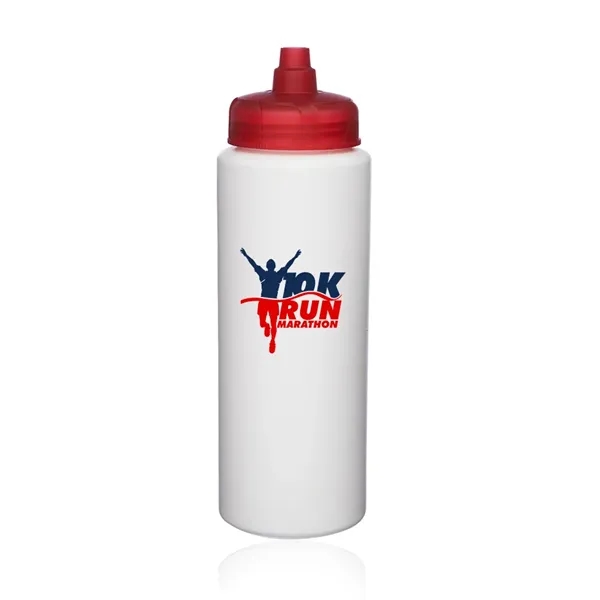 Red color option for 32 Oz. Hdpe Plastic Water Bottles With Quick Shot Lid