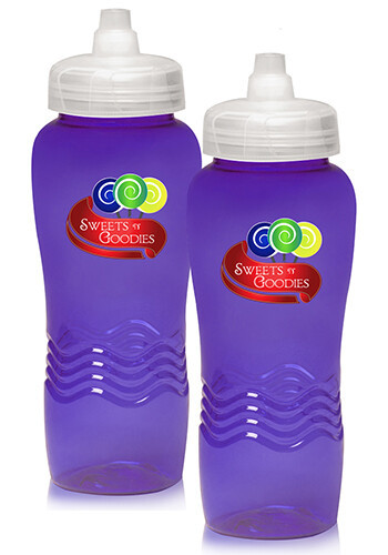 Photo of 26 Oz. Wave Plastic Water Bottles