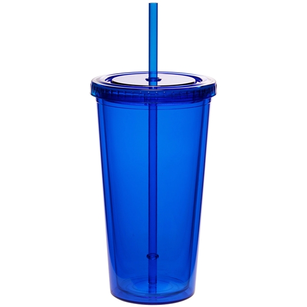 Blue color option for 20 Oz. Double Wall Acrylic Tumblers With Straws