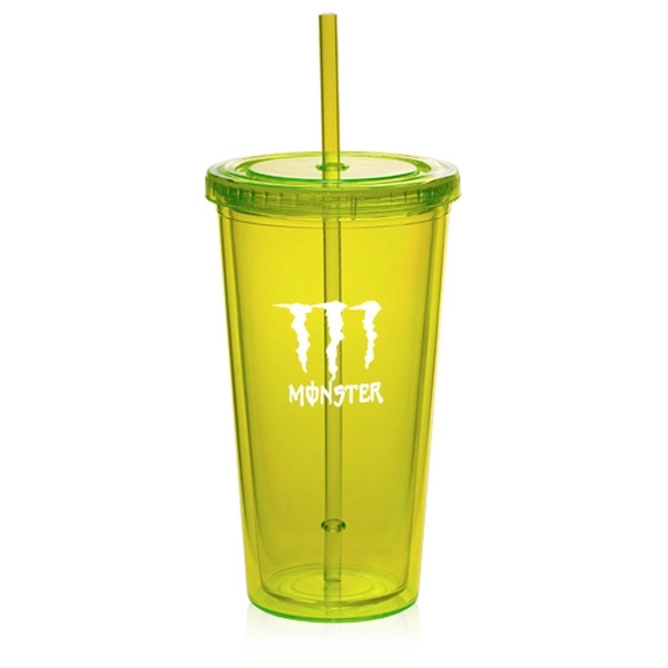 Lime Green color option for 20 Oz. Double Wall Acrylic Tumblers With Straws