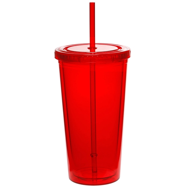 Red color option for 20 Oz. Double Wall Acrylic Tumblers With Straws