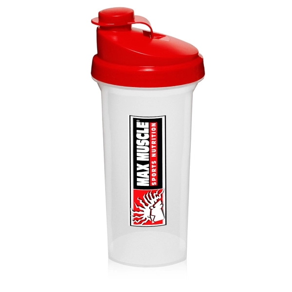 Red color option for 25 Oz. Plastic Shaker Bottles