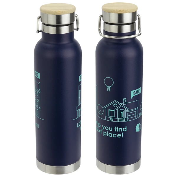 Dark Blue color option for Cusano 22 Oz Vacuum Insulated Stainless Steel Bottle With Bamboo Cap