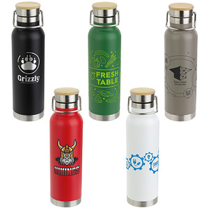 Photo of Cusano 22 Oz Vacuum Insulated Stainless Steel Bottle With Bamboo Cap