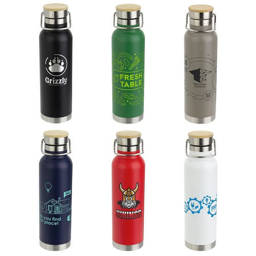Main photo of Cusano 22 Oz Vacuum Insulated Stainless Steel Bottle With Bamboo Cap