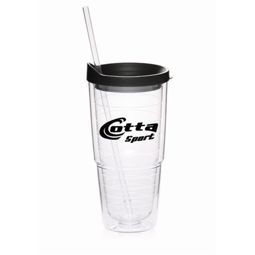 Main photo of 24 Oz. Double Wall Solid Clear Orbit  Acrylic Tumblers