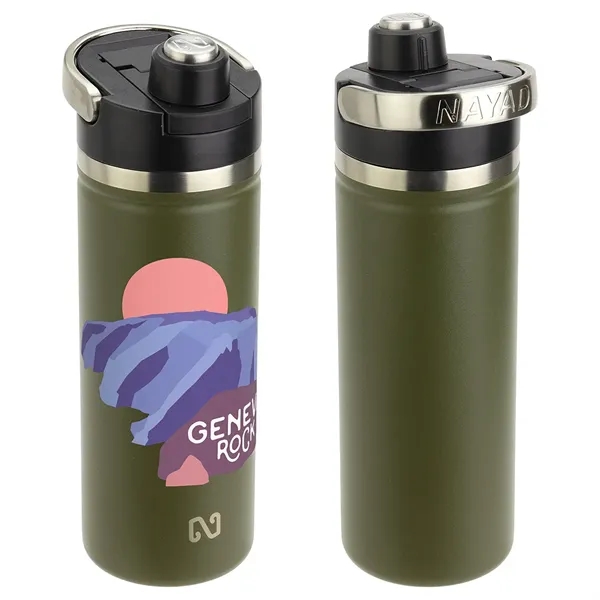 Olive color option for Nayad™ Traveler 18 Oz Stainless Double Wall Bottle With Twist Top Spout