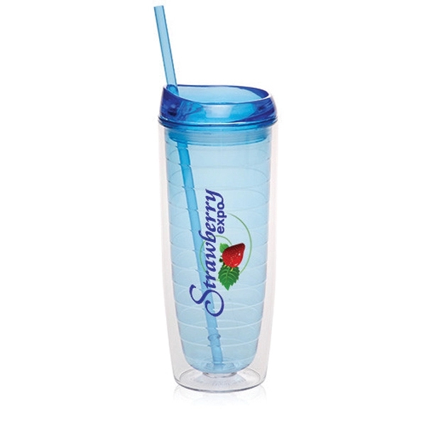 Blue color option for 20 Oz. Tall Double Wall Orbit Acrylic Tumblers